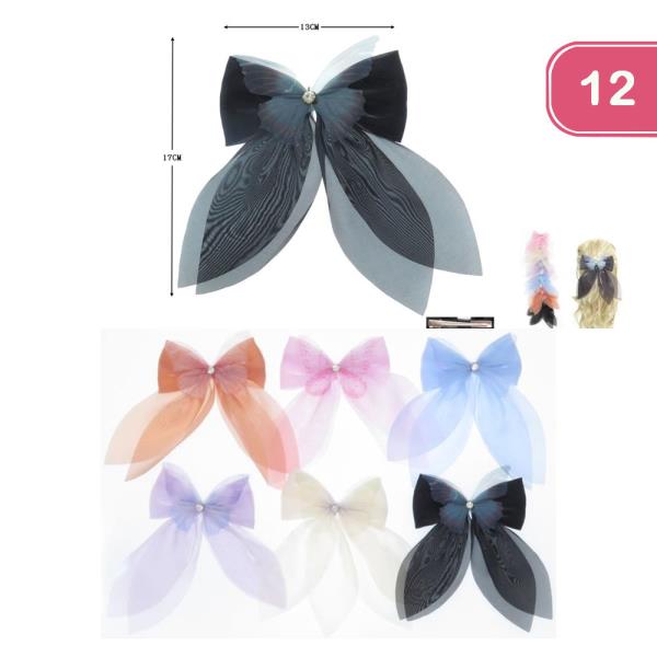 BUTTERFLY BOW HAIR PIN (12 UNITS)