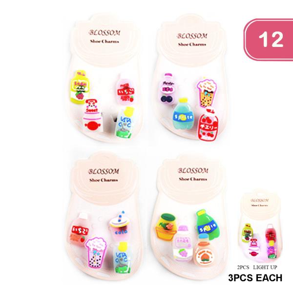 SWEET DRINKS LIGHT UP SHOE CHARMS (12 UNITS)