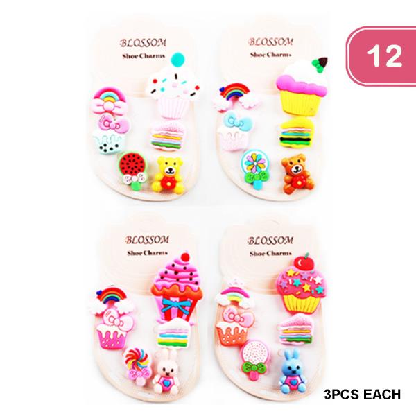 CUPACAKE CANDY CAKE MIXED SHOE CHARMS (12 UNITS)
