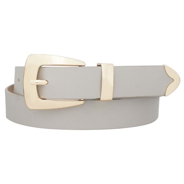 MODERN COWBOY BUCKLE BELT WITH METAL LOOP & TIP