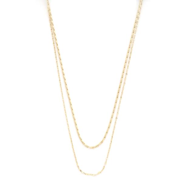 SODAJO DAINTY LINK LAYERED GOLD DIPPED NECKLACE