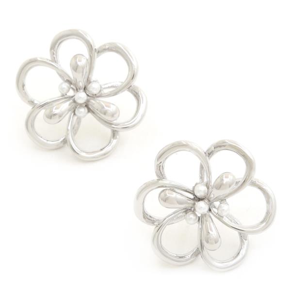 SODAJO FLOWER METAL GOLD DIPPED EARRING