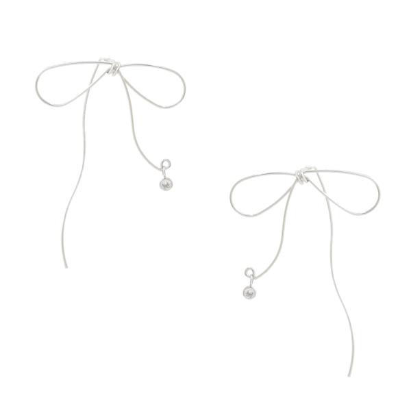 SODAJO CRYSTAL BOW METAL GOLD DIPPED EARRING