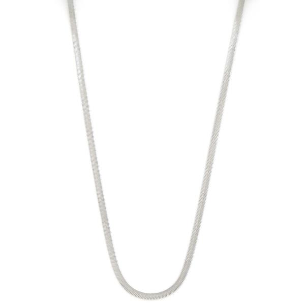 FLAT SNAKE LINK METAL NECKLACE