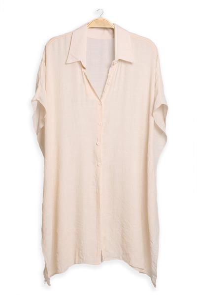 OVERSIZED LONG SLEEVELESS SHIRT