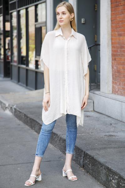 OVERSIZED LONG SLEEVELESS SHIRT
