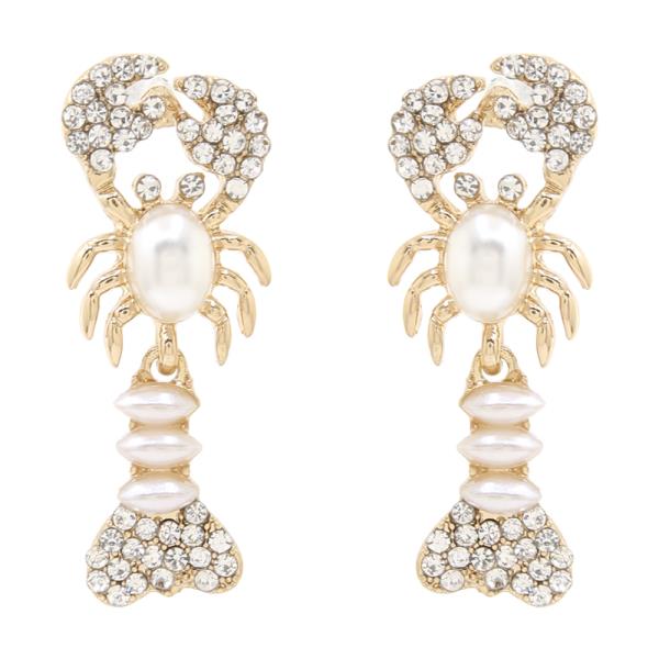 STONE LOBSTER EARRING