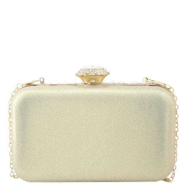 PEARL RHINESTONE CLUTCH CROSSBODY