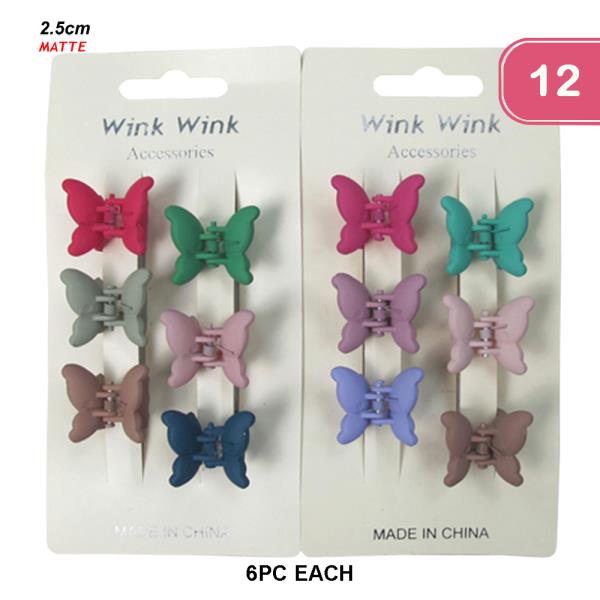 BUTTERFLY HAIR CLIPS (12 UNITS)