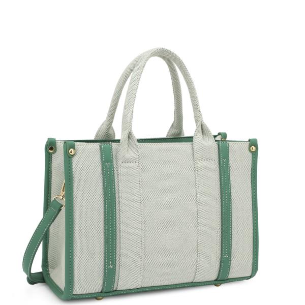 TWO TONE TOTE BAG WITH CROSS BODY BAG