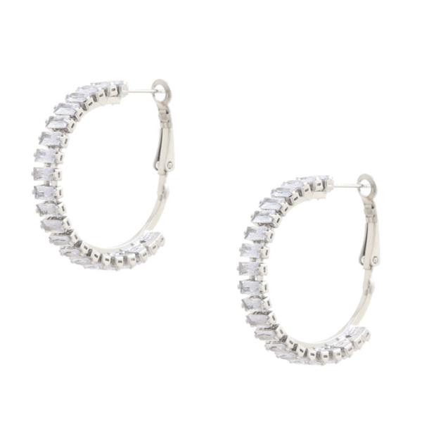 CZ HOOP EARRING
