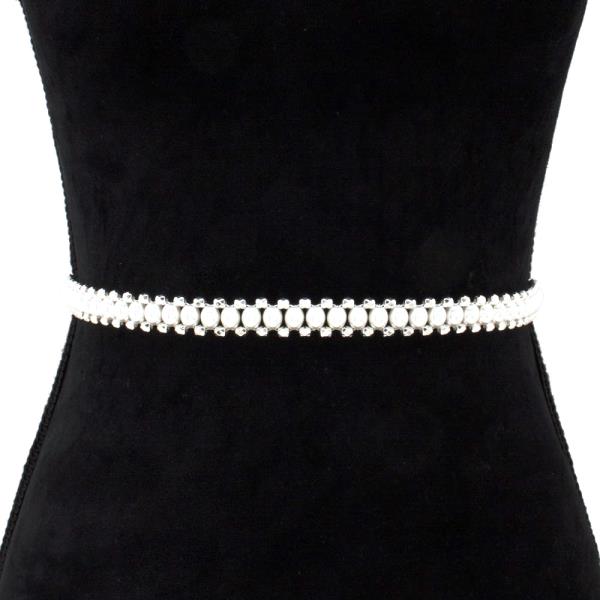 PEARL RHINESTONE BELT