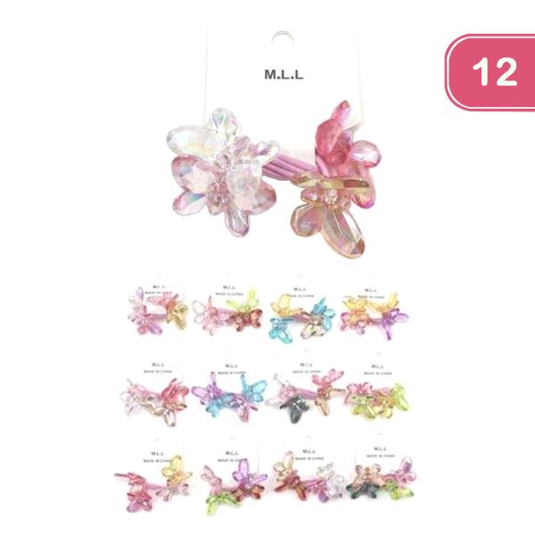 BUTTERFLY HAIR TIE (12 UNITS )