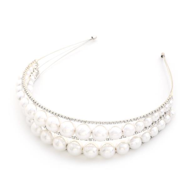 PEARL BEAD RHINESTONE HEADBAND