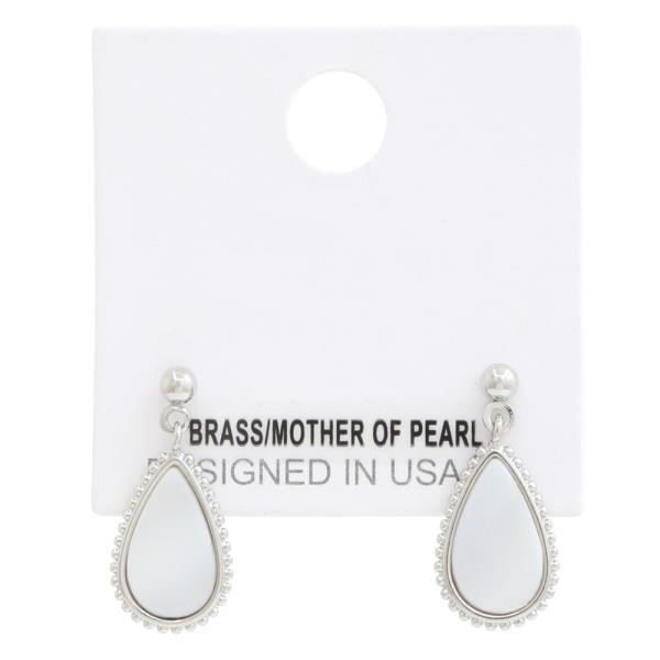 MOTHER OF PEARL TEARDROP DANGLE EARRING