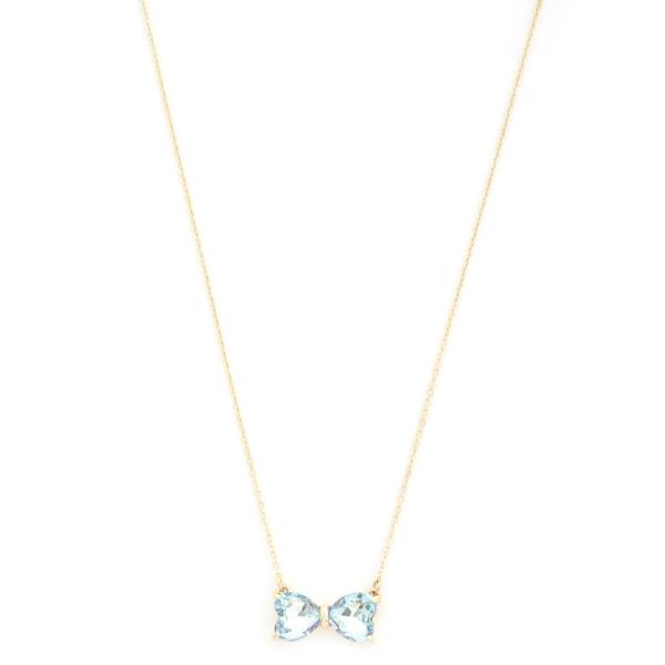 CRYSTAL BOW CHARM NECKLACE