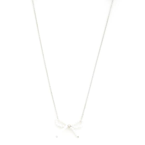 BOW PEARL NECKLACE