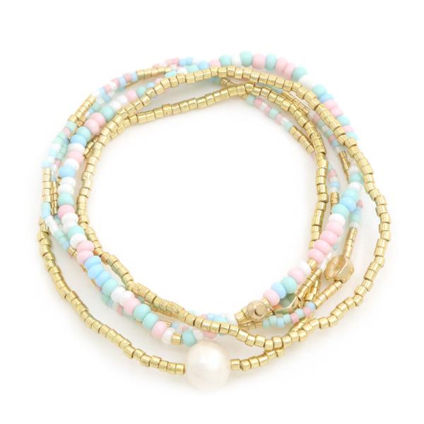 PEARL BEADED BRACELET SET