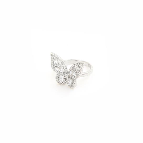 SODAJO GOLD DIPPED CZ BUTTERFLY RING