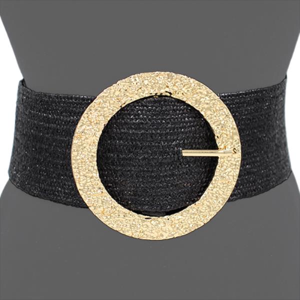 METAL ROUND BUCKLE ELASTIC BELT