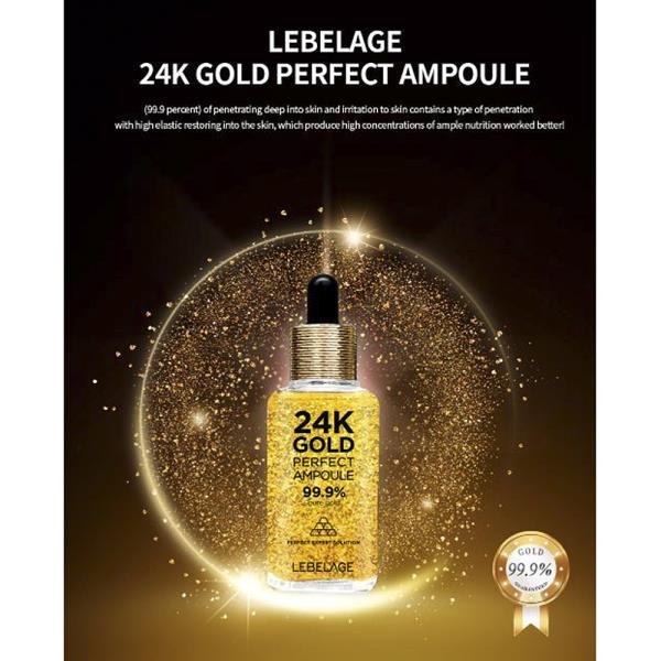 LEBELAGE 24K GOLD (99.9% PURE) PERFECT AMPOULE 1.69 FL OZ