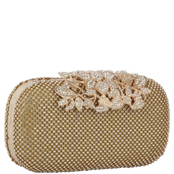 (ONLINE ONLY) RHINESTONE DESIGN CLUTCH CROSSBODY BAG