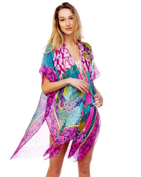 FLORAL MULTI COLOR PRINTED KIMONO