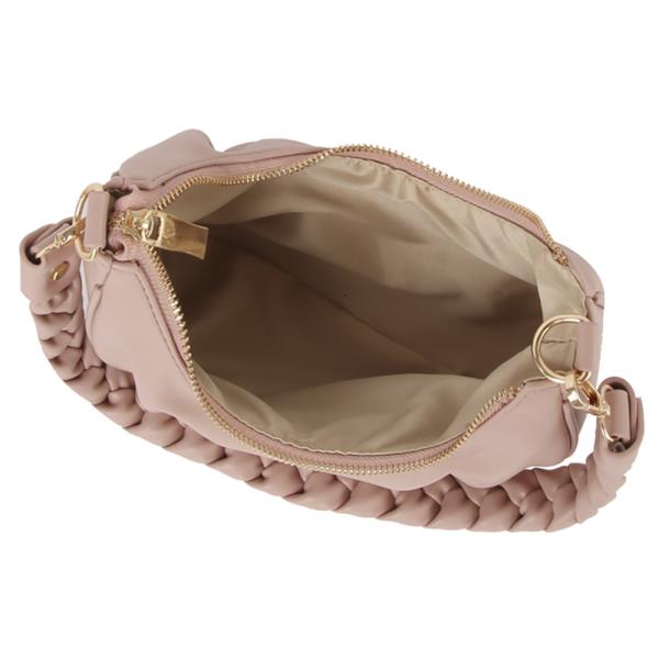 (PRE-ORDER / ONLINE ONLY) Smooth Pleated Braided Handle Shoulder Bag