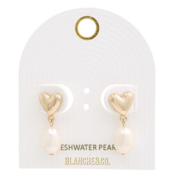 HEART PEARL BEAD EARRING