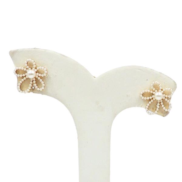 PEARL FLOWER POST EARRING