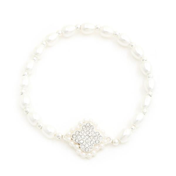 FLOWER PEARL BEAD BRACELET