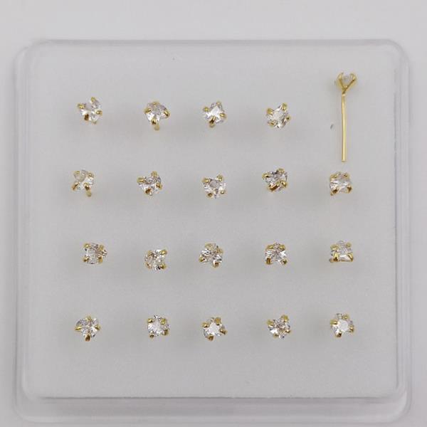 CZ STERLING SILVER NOSE STUD SET