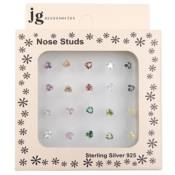 CZ STERLING SILVER NOSE STUD SET
