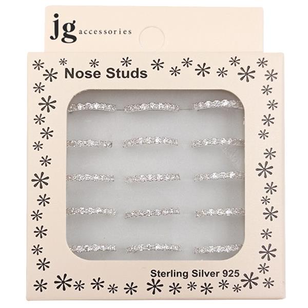 CZ STERLING SILVER NOSE RING SET