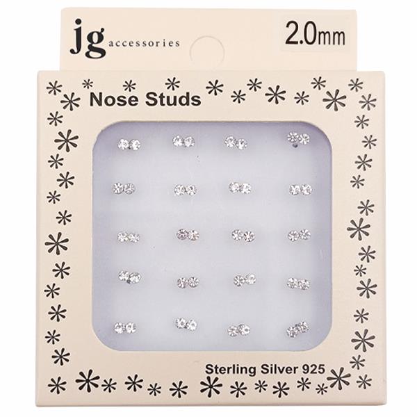 CZ STERLING SILVER NOSE STUD SET