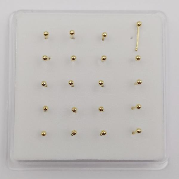 BALL STERLING SILVER NOSE STUD SET