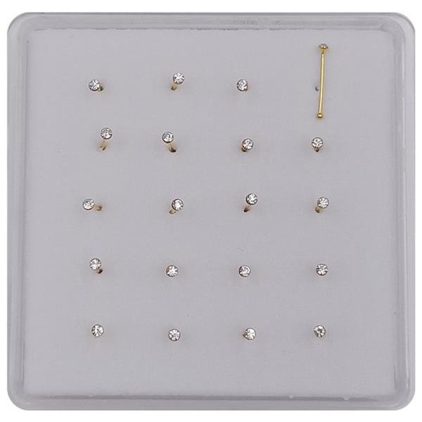 CZ STERLING SILVER NOSE STUD SET