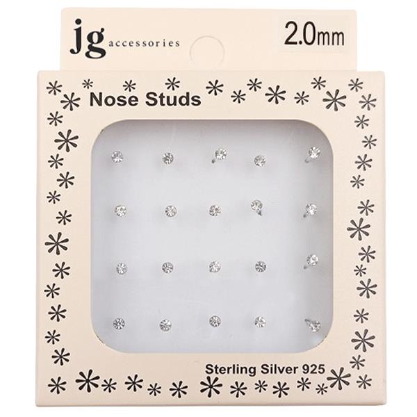 CZ STERLING SILVER NOSE STUD SET