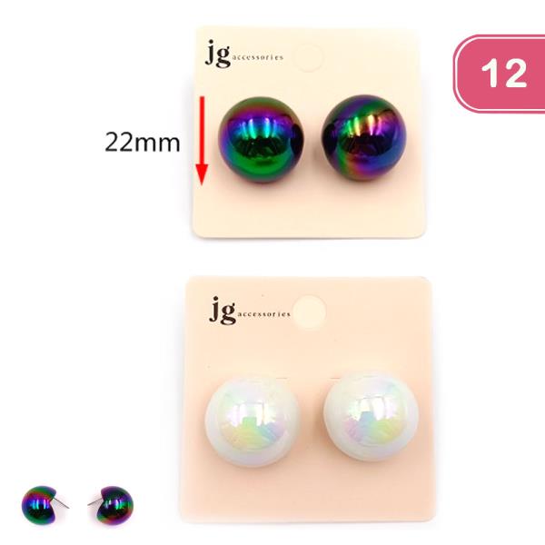 CHUNKY STUD EARRING (12 UNITS)