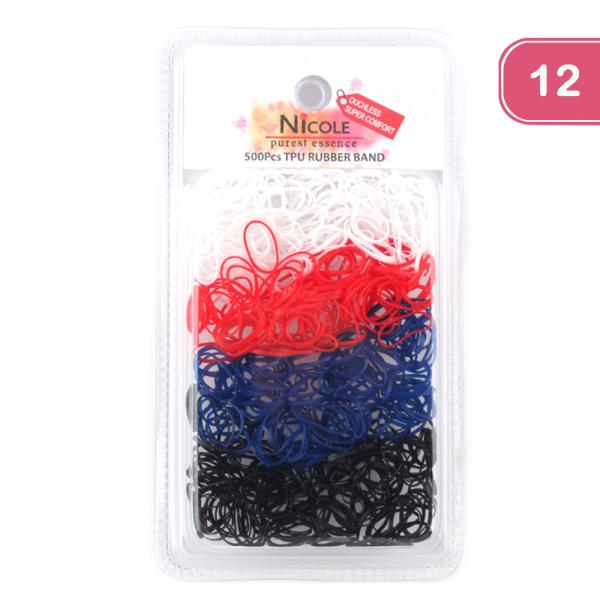 ELASTIC HAIR TIES (12 UNITS)