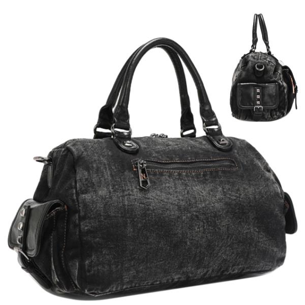 NICOLE LEE DENIM SISTERS SECRET MESSENGER HANDBAG