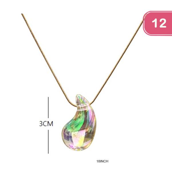 TEARDROP PENDANT NECKLACE (12 UNITS)