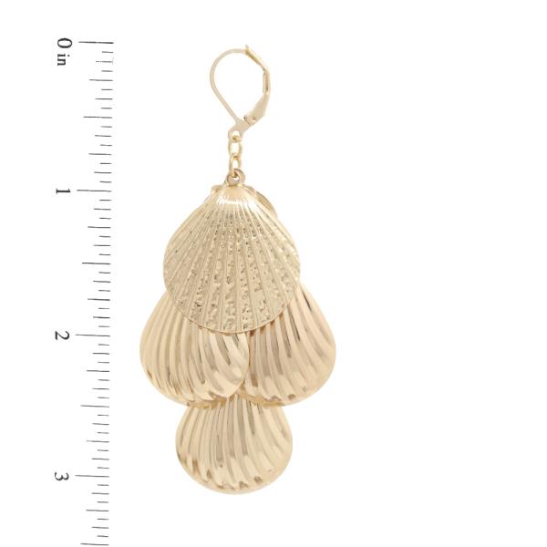 SEASHELL METAL DANGLE EARRING