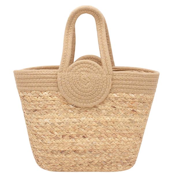 CHIC WOVEN STRAW TOTE BAG