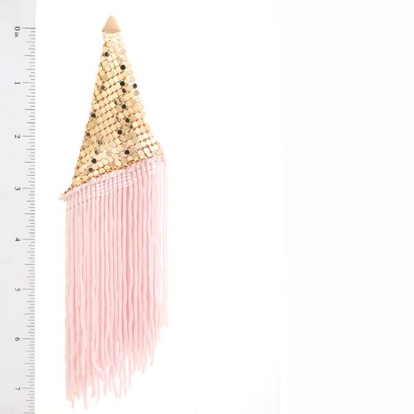 SOFT METAL COLOR TASSEL EARRING