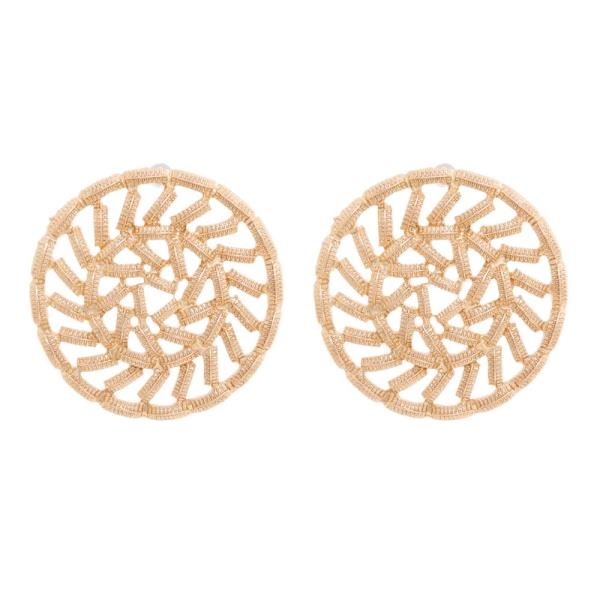 TEXTURED ROUND POST EARRING