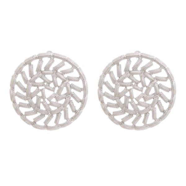 TEXTURED ROUND POST EARRING