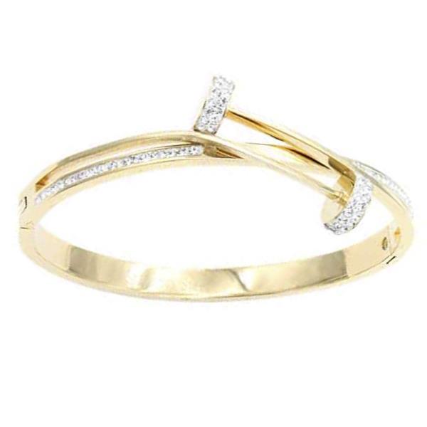GOLD PLATED STAINLESS STEEL BANGLE BRACELET