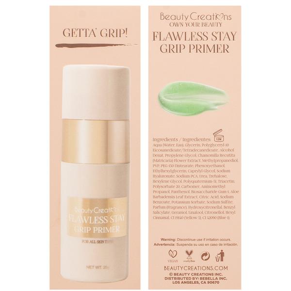 BEAUTY CREATIONS FLAWLESS STAY GRIP PRIMER W TESTER SET (12 UNITS)