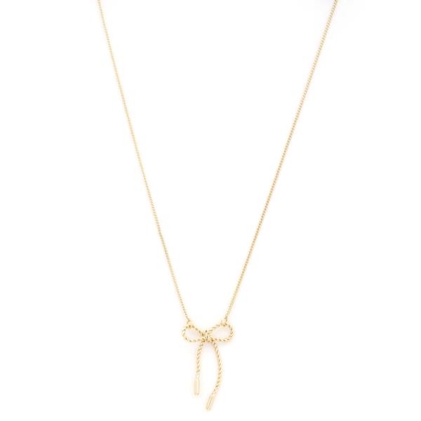 SODAJO BOW GOLD DIPPED NECKLACE